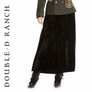 DOUBLE D RANCH Crushed velvet TAOS Broom Skirt